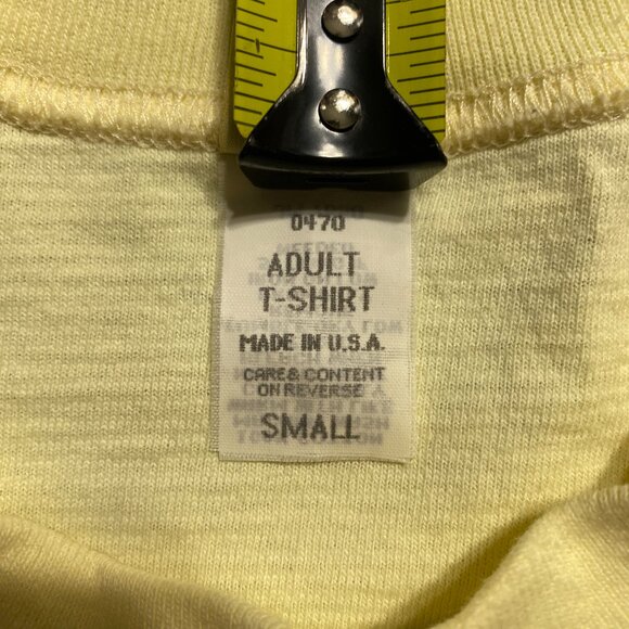Vintage Women’s Girl Scouts of the U.S.A. Stripe T-Shirt Yellow Small - Picture 5 of 6